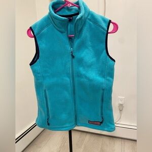 Vineyard Vines fleece vest blue size small S like new​​​​​​